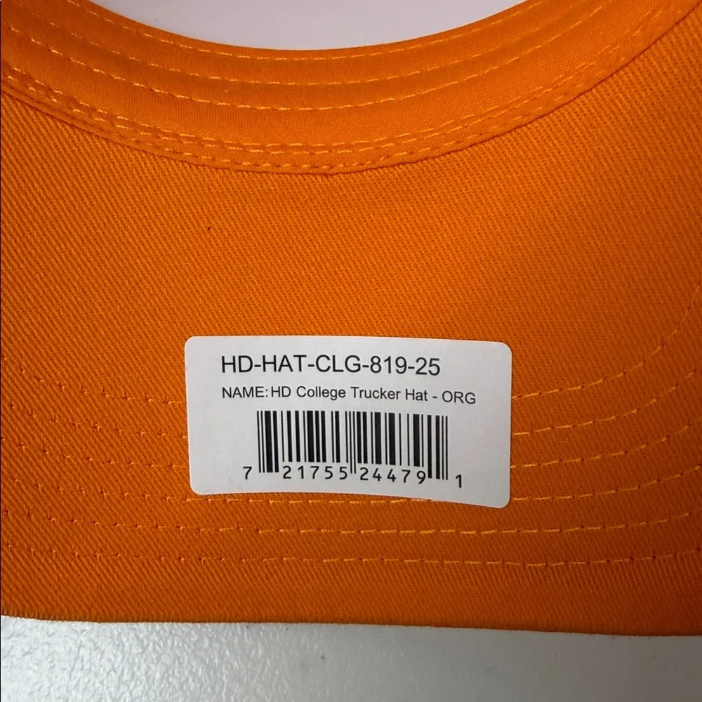 Happy Dad Classic Trucker Hat Orange Mesh Snapback Embroidered Logo OSFM, NWT - Picture 6 of 7